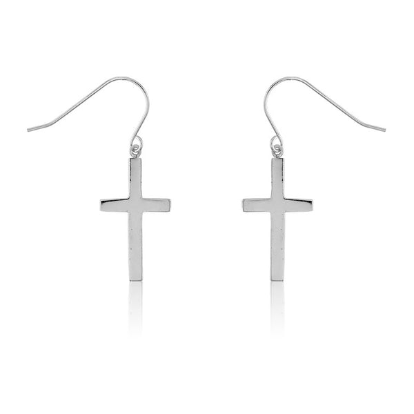 Sterling Silver Cross Earrings