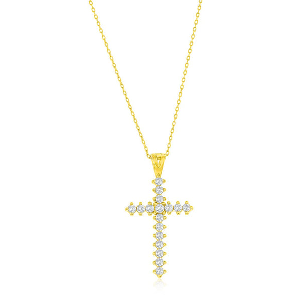 Gold Plated CZ Cross