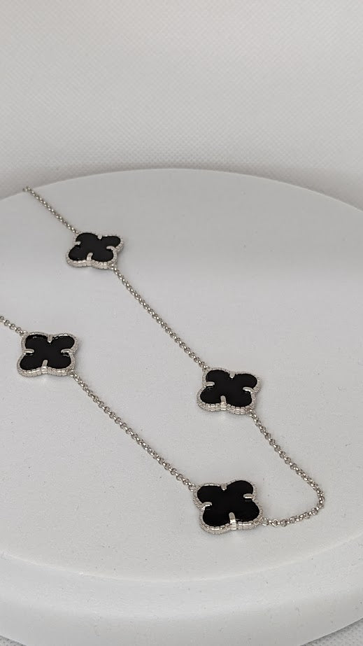 Sterling Silver Clover Necklace