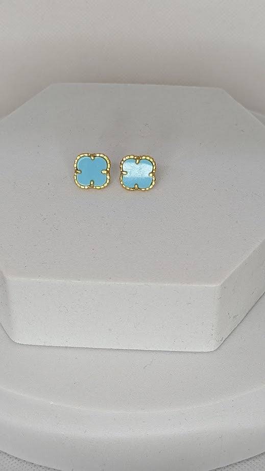 Gold Plated Clover Earrings