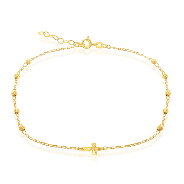 Gold Plated Cross Anklet