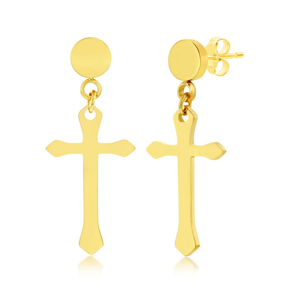 Long Cross Earrings