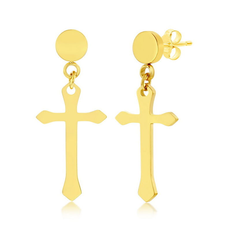 Long Cross Earrings