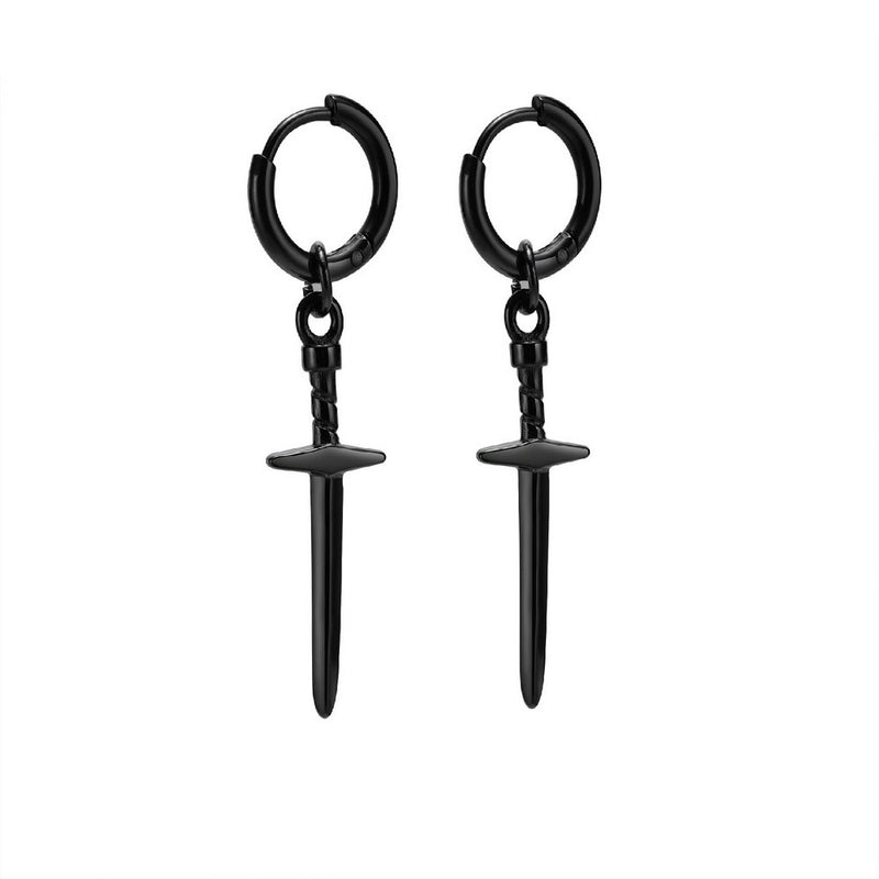 Long Sword Charm Earrings