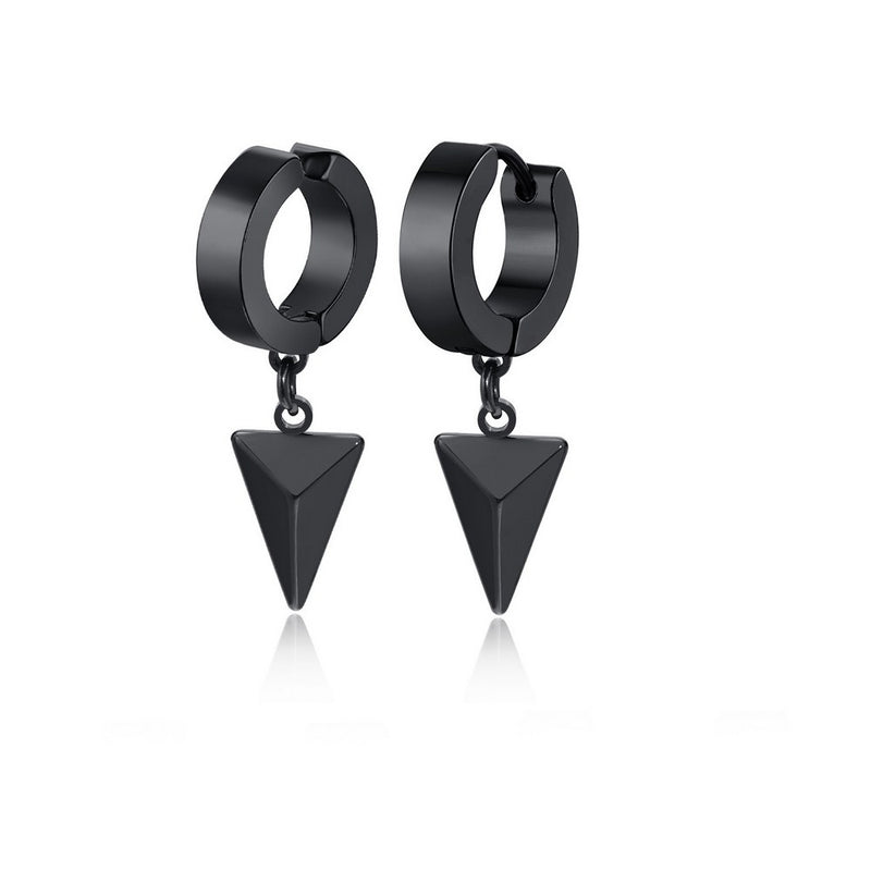 Triangle Charm Hoop Earrings