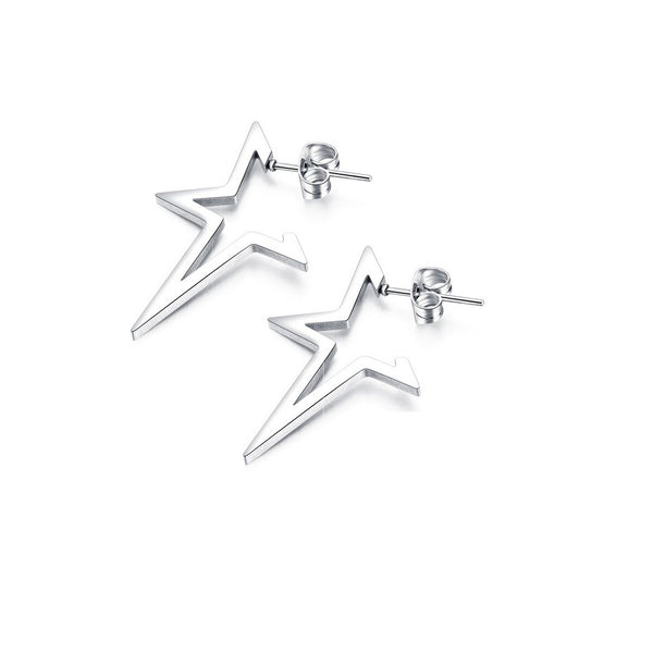 Stainless Steel Open Star Studs