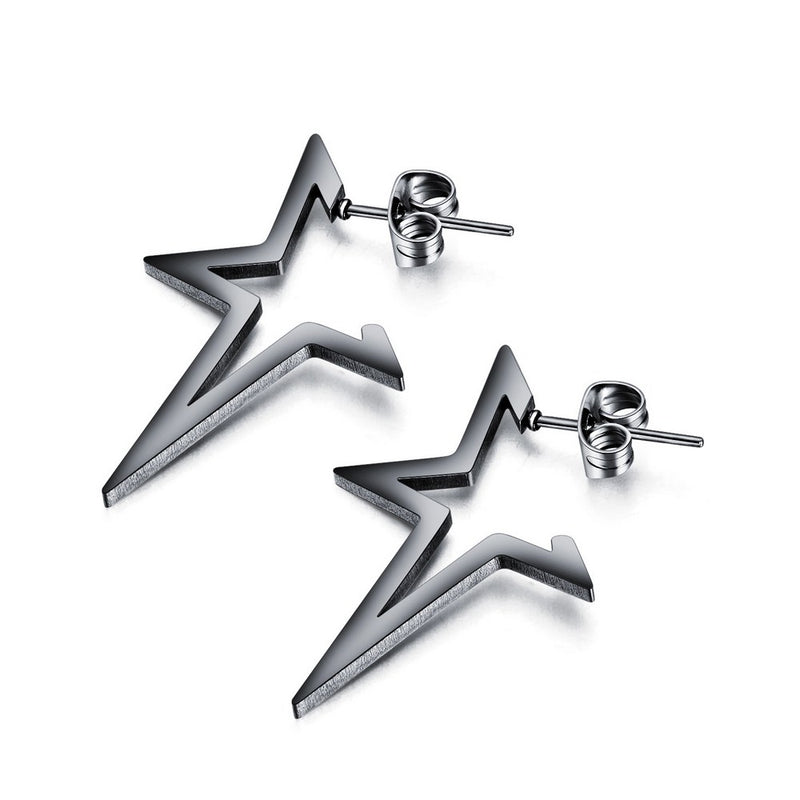 Open Star Stud Earrings