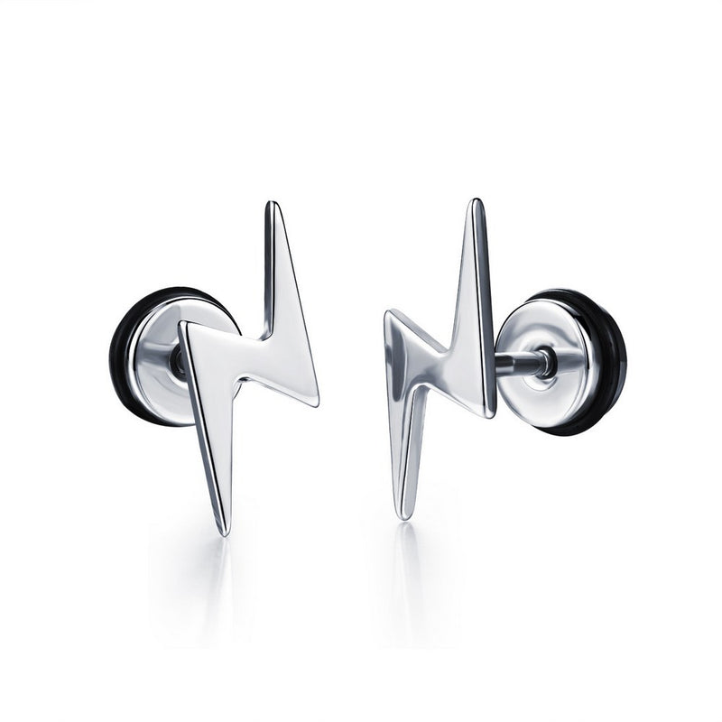 Men's Lightning Bolt Earrings