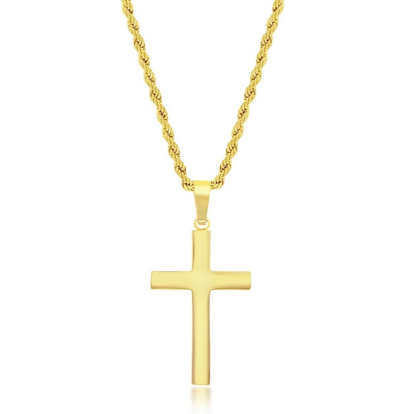 Stainless Steel Cross Chain Gold Plated