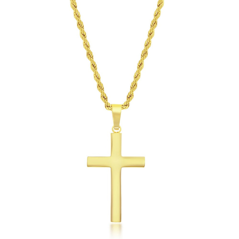 Stainless Steel Cross Chain Gold Plated