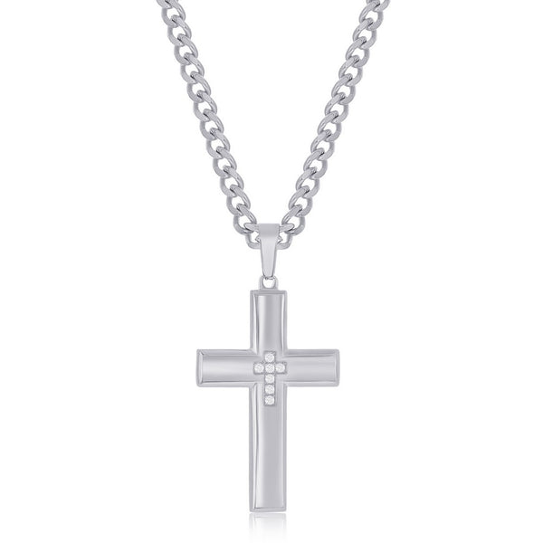 Stainless Steel CZ Cross