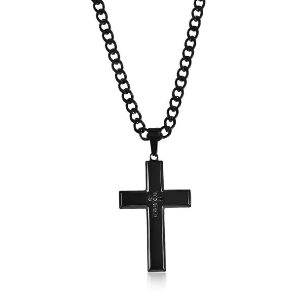 Stainless Steel Black Cross