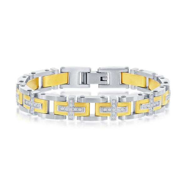 Stainless Steel Gold and Silver Bracelet