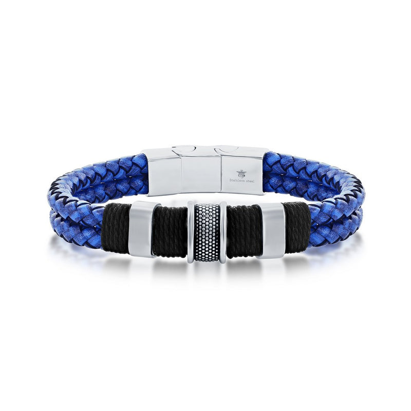 Men's Double Strand Leather Bracelet