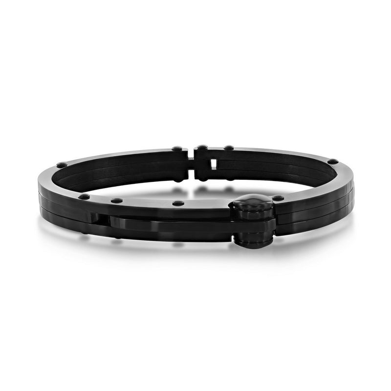 Men's Black Polished Bracelet