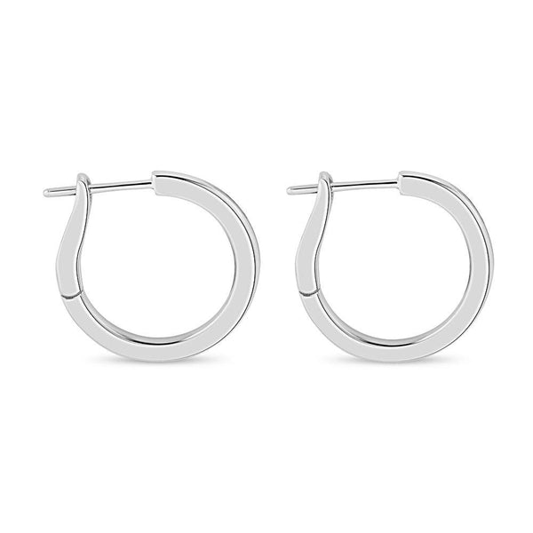 Sterling Silver 20mm Spring Back Hoop Earrings