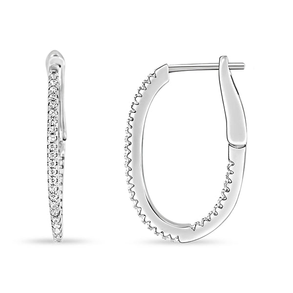 Sterling Silver Micro Pave Earrings