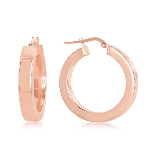 Rose Gold Hollow Hoop Earrings