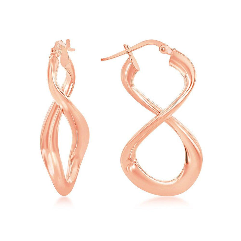 Rose Gold Infinity Earrings