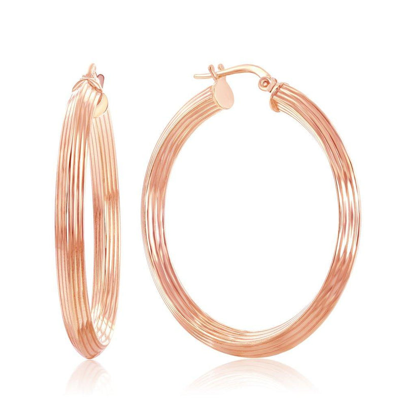 Rose Gold 35mm Hoop Earrings