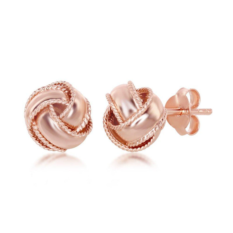 Rose Gold Love Knot Earrings