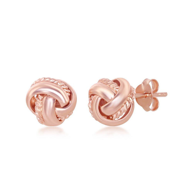 Rose Gold Love Knot Earrings