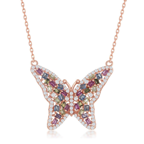 Multi-Color Butterfly Necklace