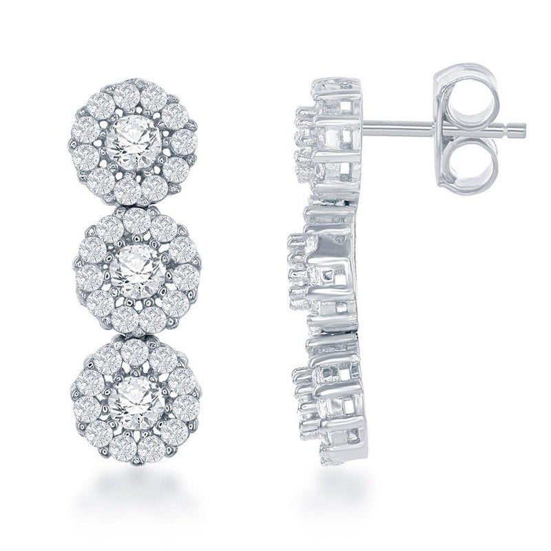 Multi Round CZ Earrings