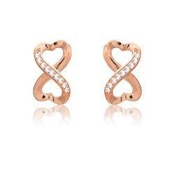 Rose Gold Infinity Earrings