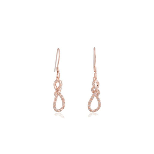 Rose Gold Infinity Earrings