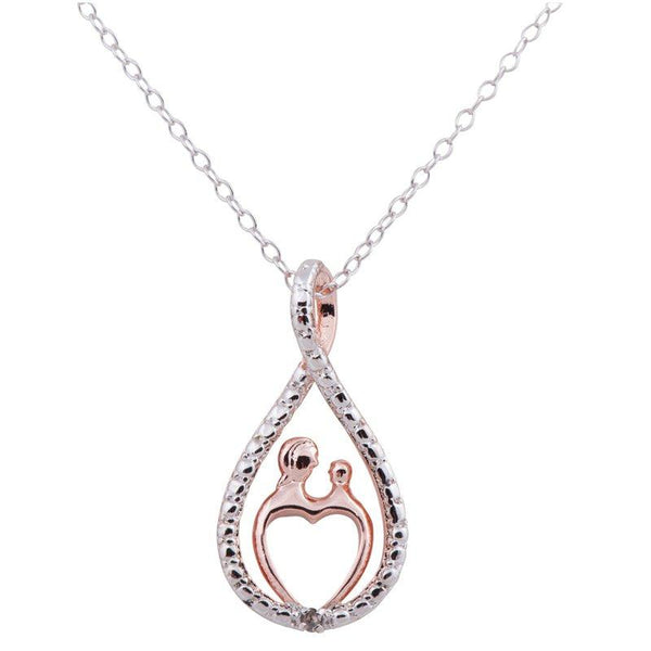 Rose Gold Mother and Child Pendant