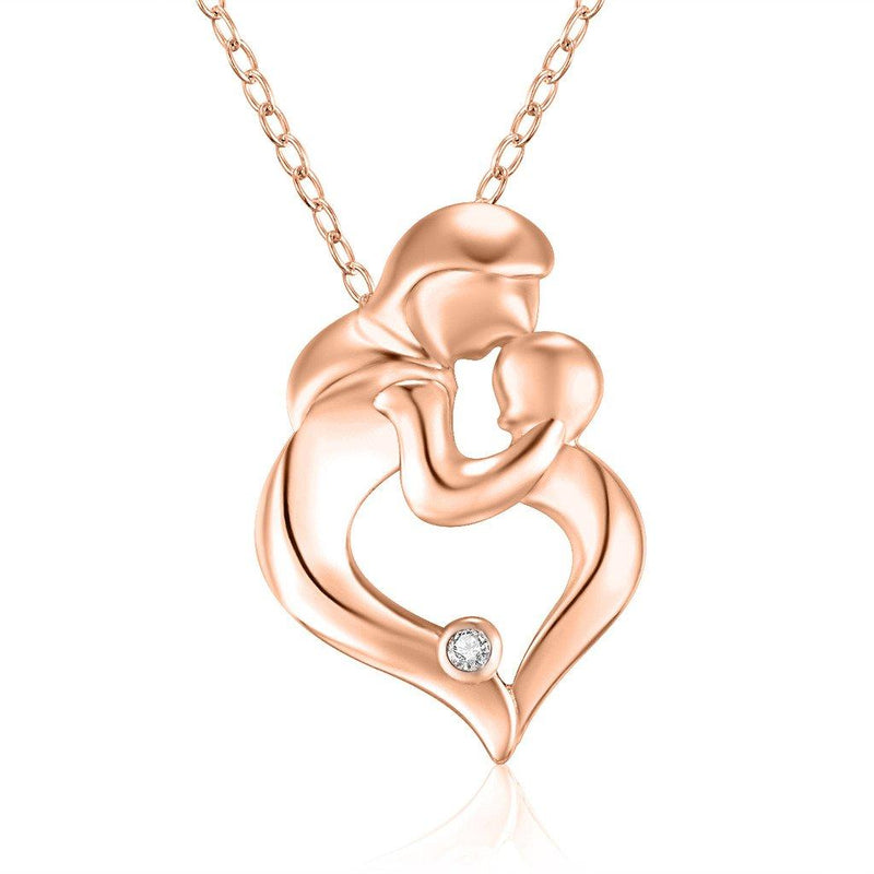 Mother ad Child Pendant on Rose Gold