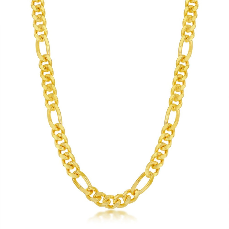 Figaro Men's Gold Plated Chain 6mm