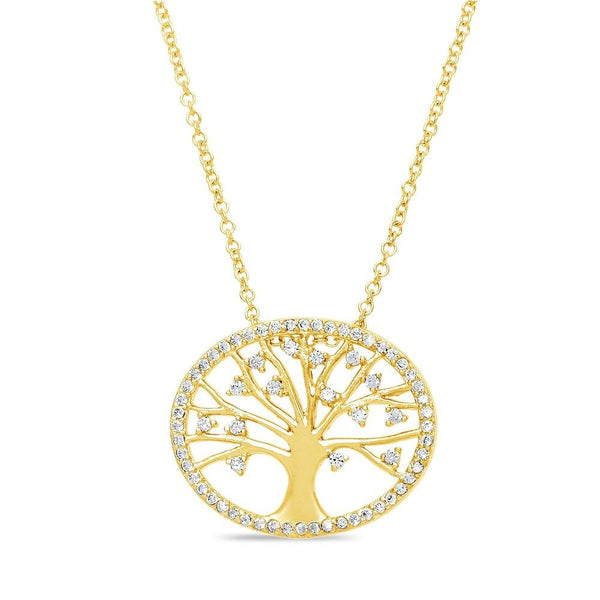 Sterling Silver Tree of Life Gold Plated