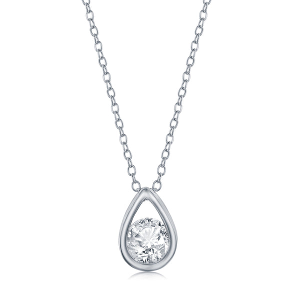 Sterling Silver Tear Drop Necklace