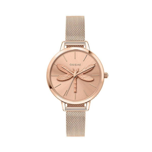 Oui & Me Ladies Dragon Fly Rose Gold Watch