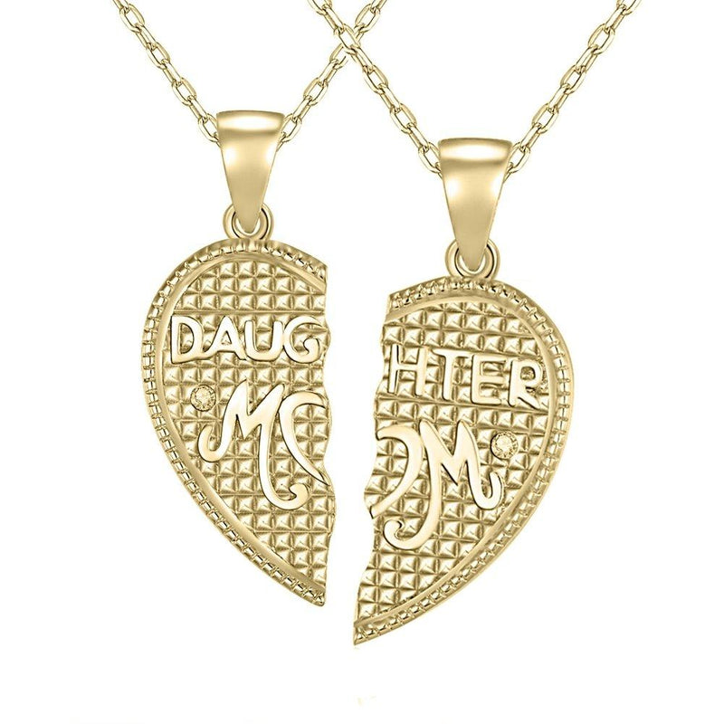 "MOM & Daughter" Breakable Sterling Silver Gold Plated