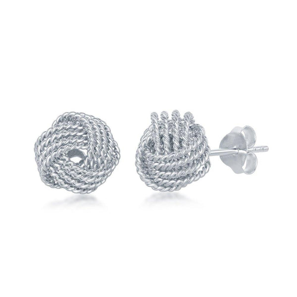 Sterling Silver Love Knot Earrings