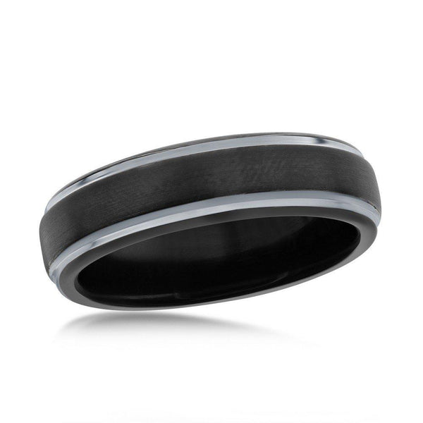 Men's 6mm Black Tungsten Ring