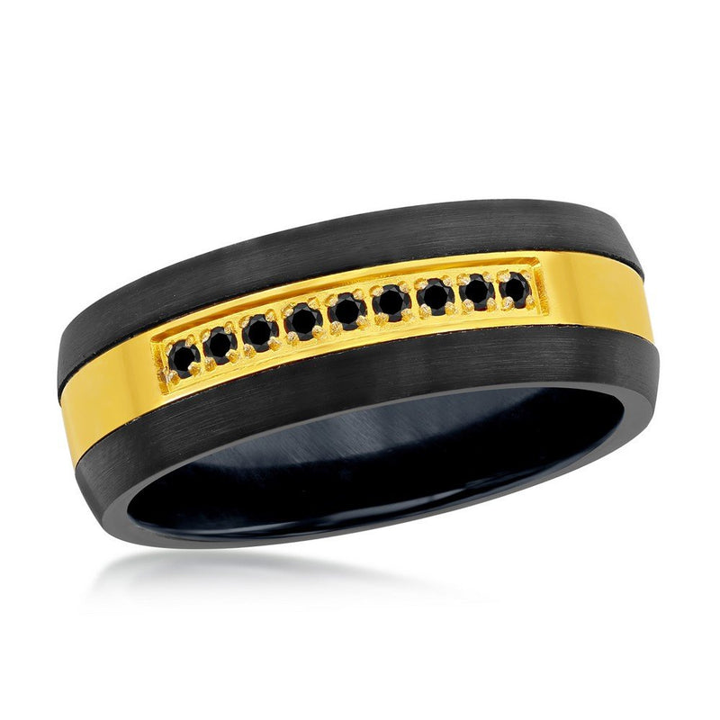 Men's Black Tungsten Ring