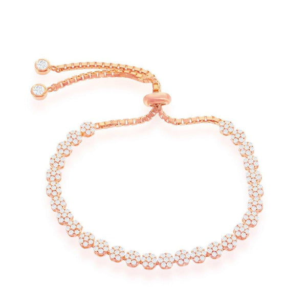 Rose Gold Flower CZ Bracelet