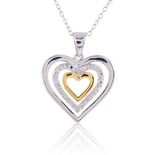 Multi Heart Pendant with 0.01 CT