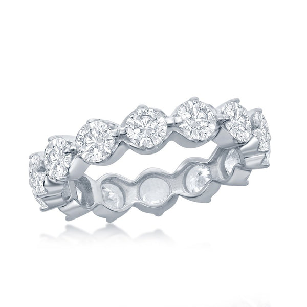 Sterling Silver 5mm Eternity Band CZ