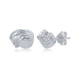 Wire Love Knot Stud Earrings