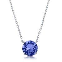 Bezel Cut Sapphire Necklace