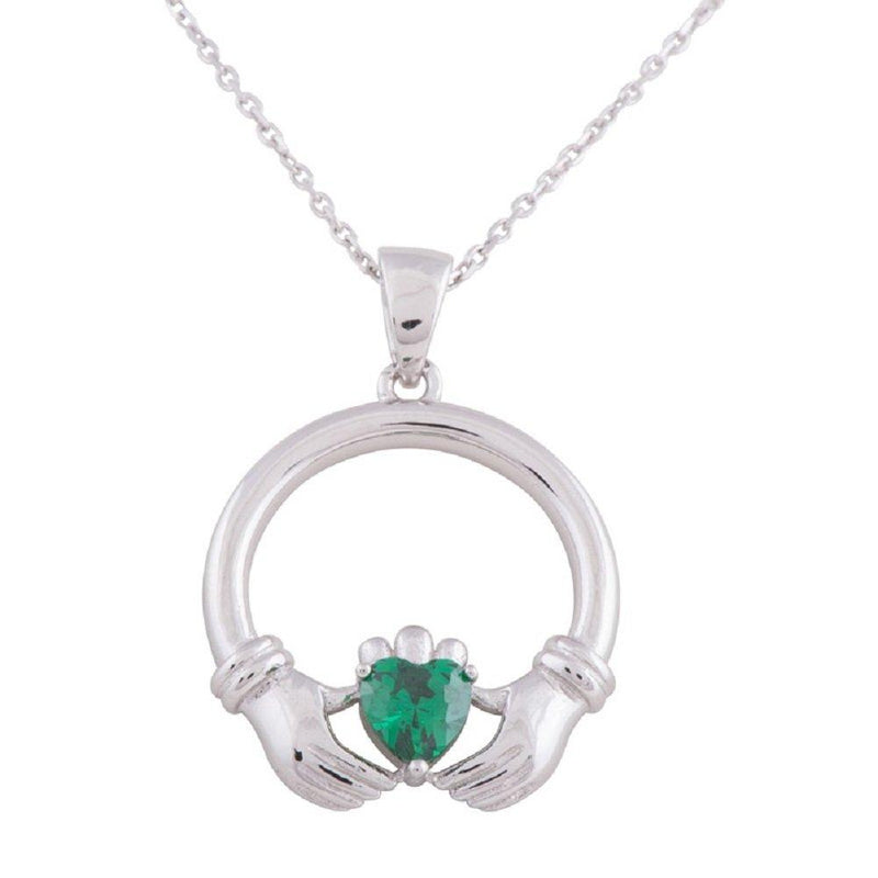 Emerald Claddagh Pendant