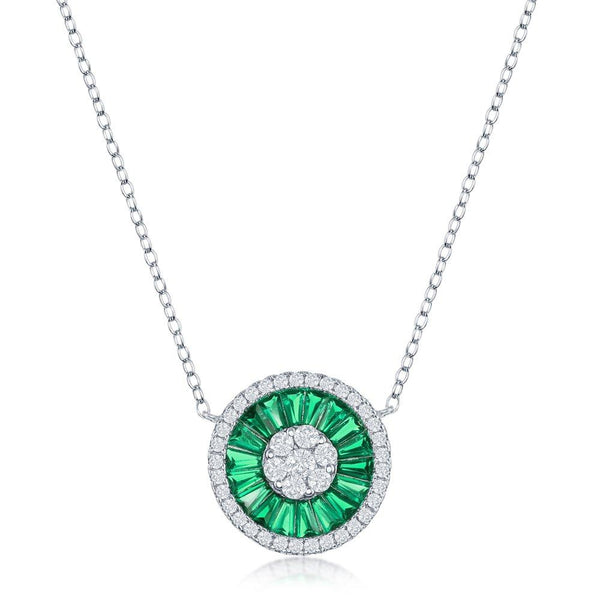 Emerald Baguette CZ Necklace