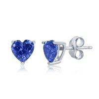 Sapphire heart earrings