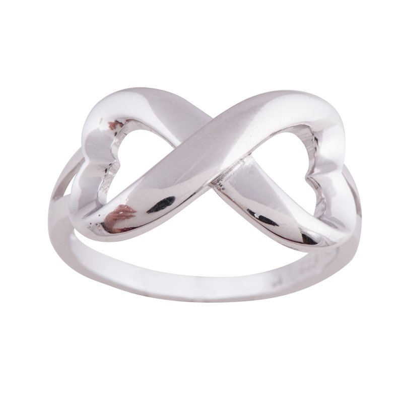 Sterling Silver Heart Infinity Ring