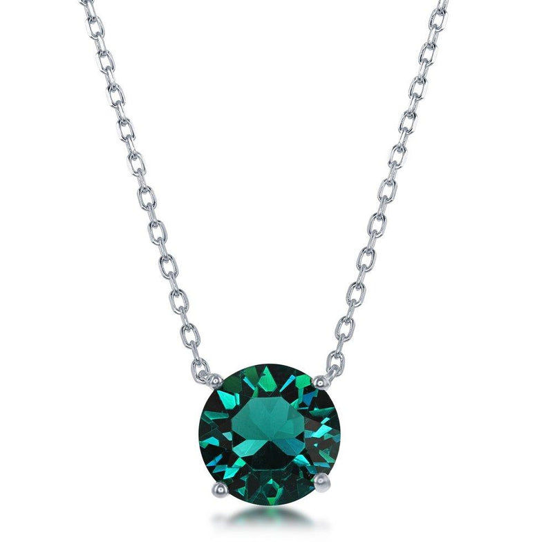 Emerald Chain 8MM Round Necklace